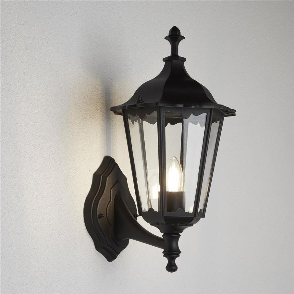 cierna vonkajsia kovova lampa nastenne svetlo ip44 vodotesne domova zahrada osvetlenie klasicke mediteranske smerom hore.jpg